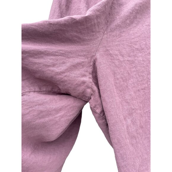 Cynthia Ashby women’s Large L Linen Lavander Pants Lagenlook Art to Wear - Picture 15 of 16